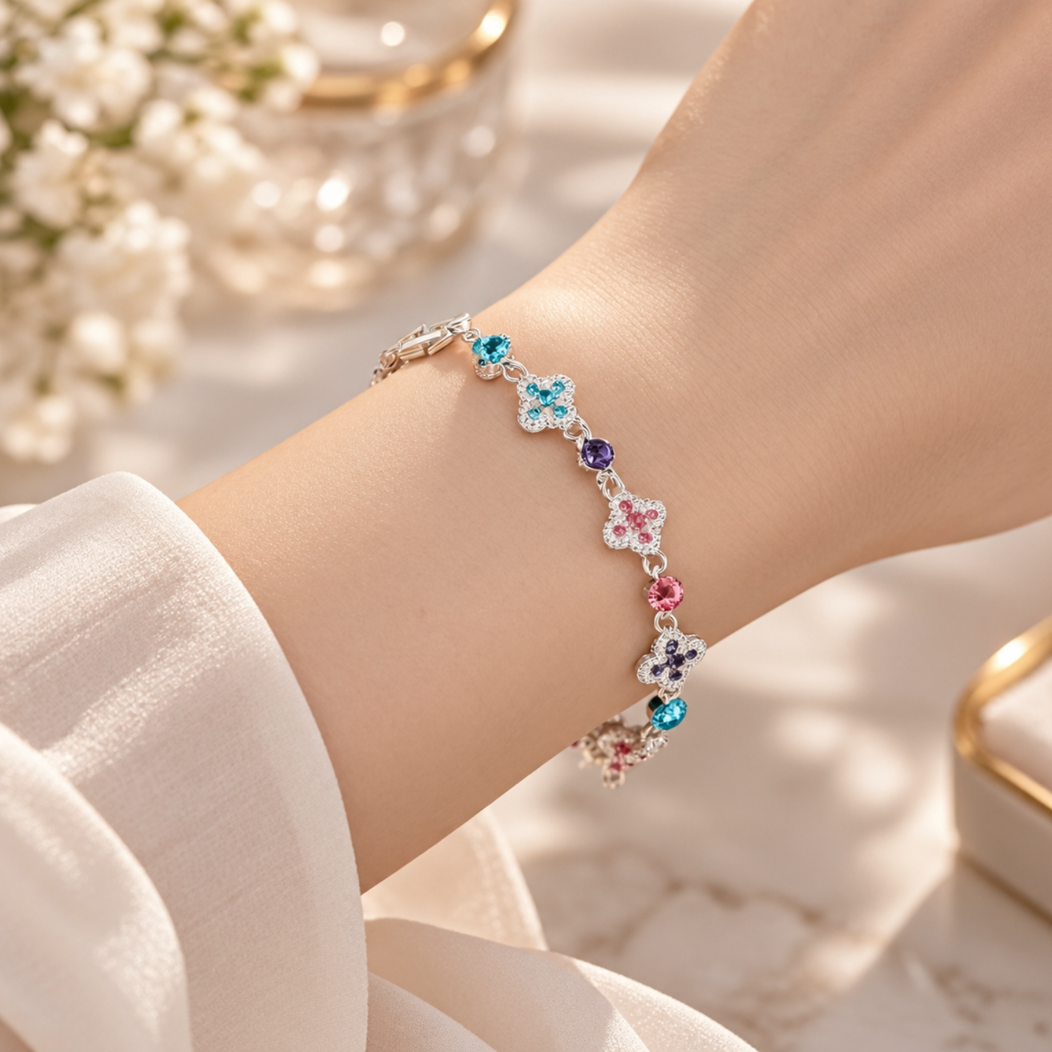 Clover Charm Bracelet view 2