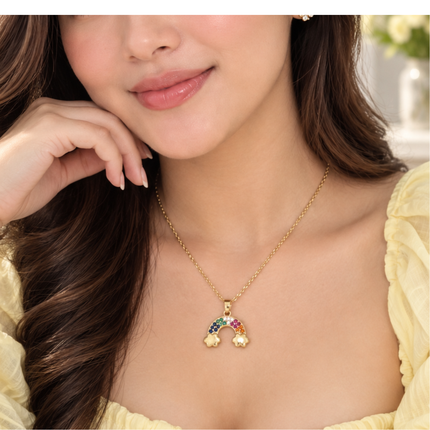 Rainbow Charm Necklace view 2