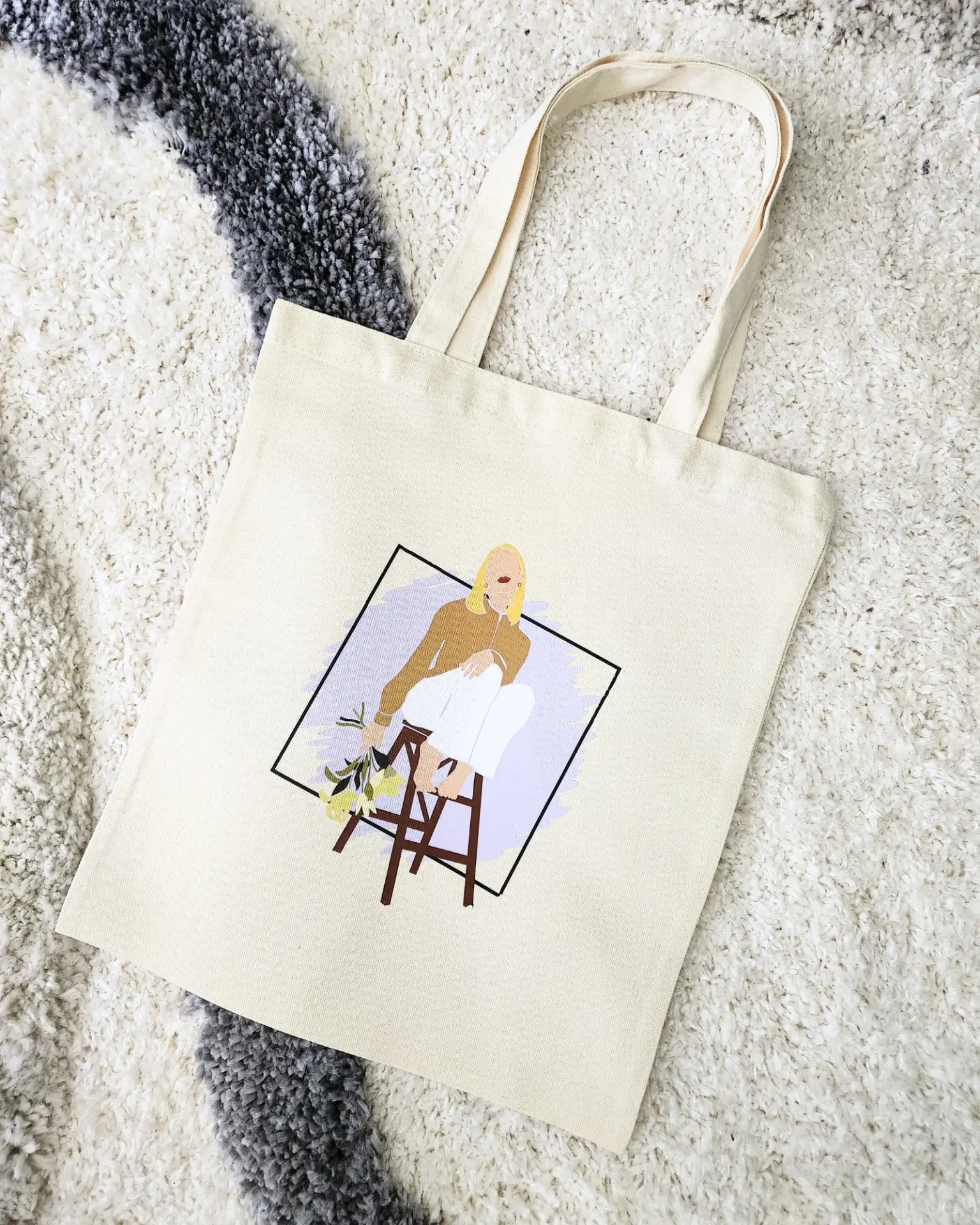 Flower Girl Canvas Tote
