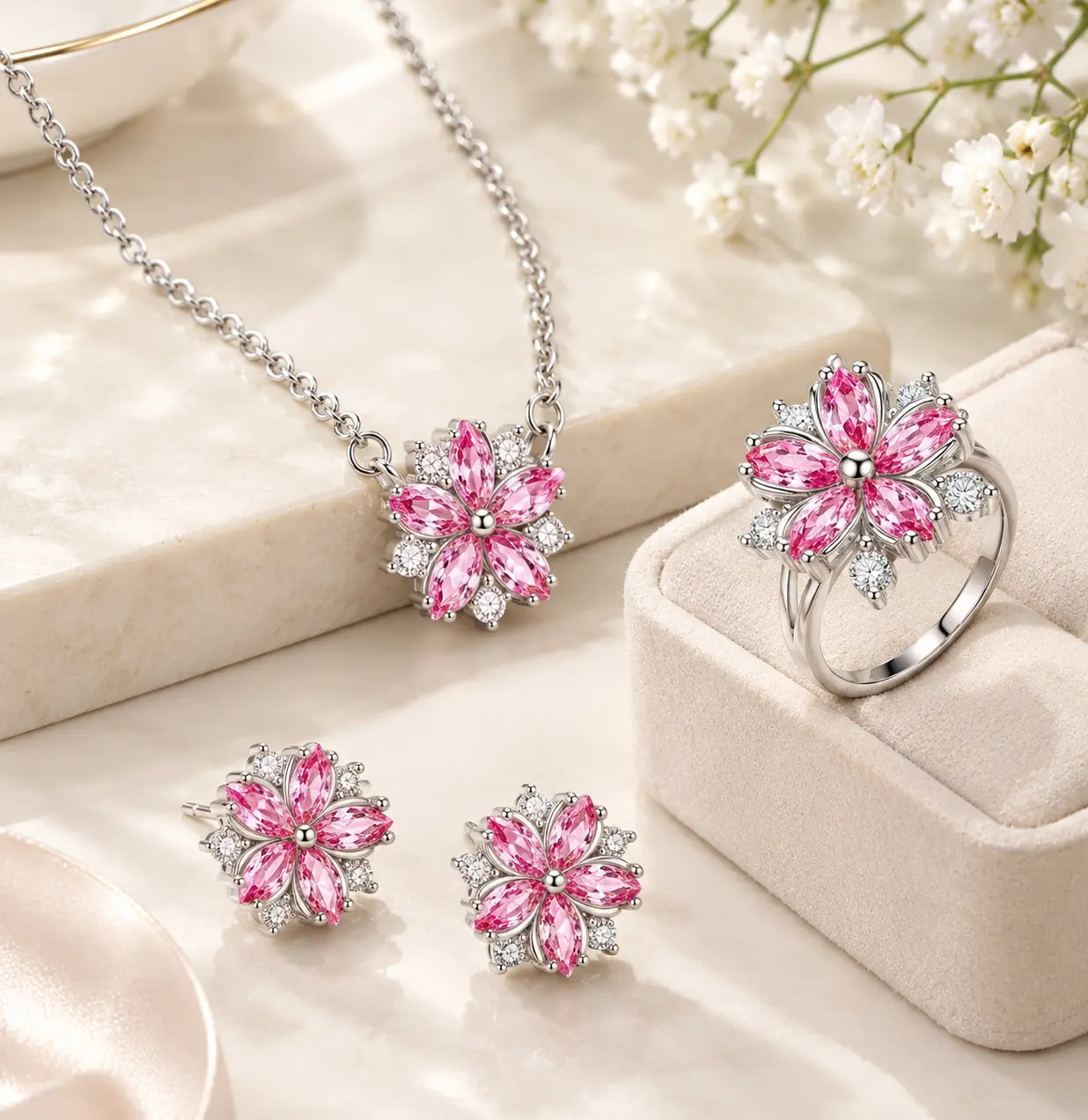 Pink Blossom Set view 2