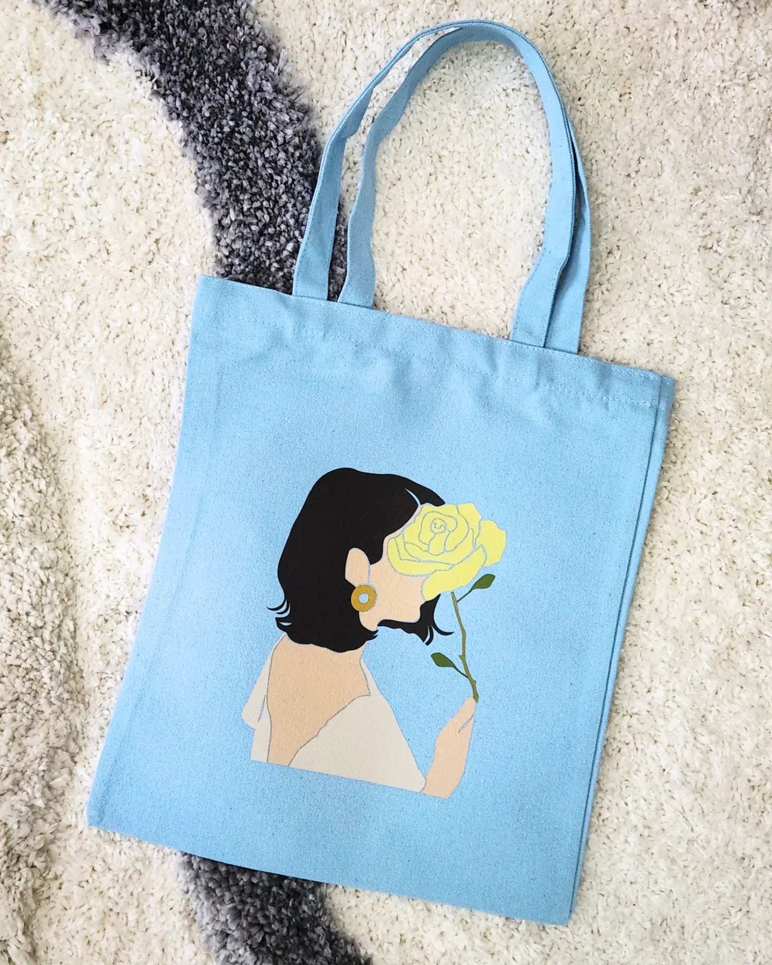 Rose Muse Canvas Tote view 2