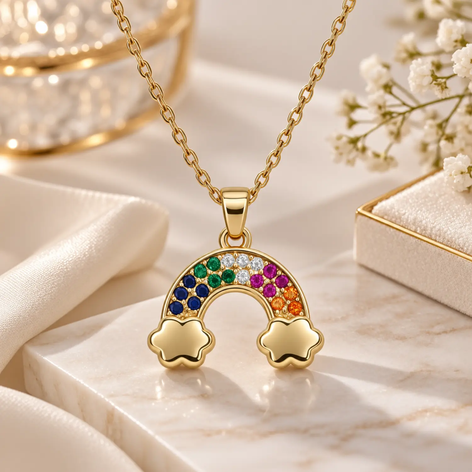 Rainbow Charm Necklace